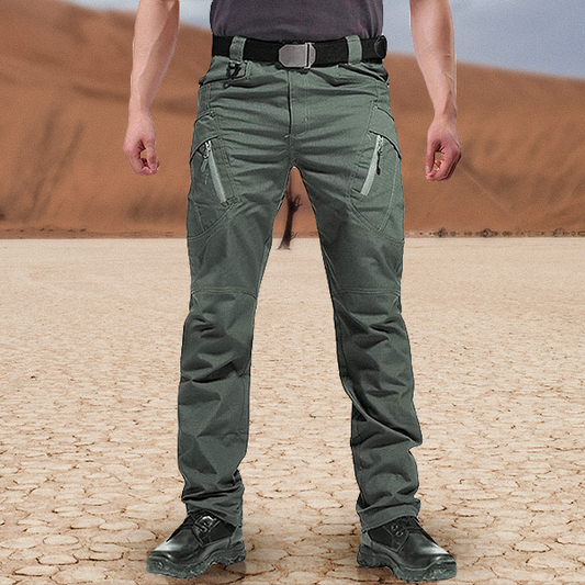 Taktische Hosen - Outdoor - Taschen - Wanderhosen - Herren Cargo-Hosen-Grün-S-Chaps Herrenmode