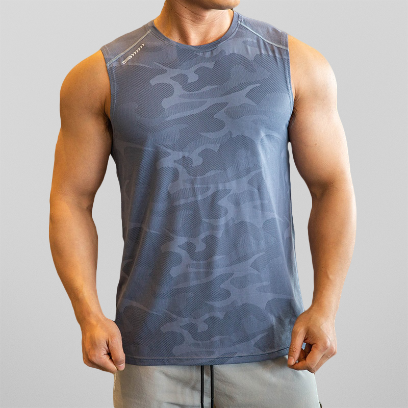 Tanktop | Ärmellos | Schnell trocknend | Trainingsshirt | Herren-Fitnessshirt-Blau-S-Chaps Herrenmode