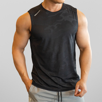 Tanktop | Ärmellos | Schnell trocknend | Trainingsshirt | Herren-Fitnessshirt-Schwarz-S-Chaps Herrenmode