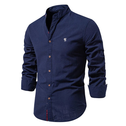 Trachtenhemd Herren - Baumwolle Traditionell Weiß Oktoberfest-Navy Blau-XS-Chaps Herrenmode