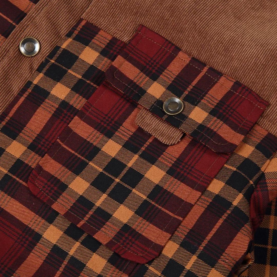Trachtenhemd Herren - Grau Oktoberfest-Chaps Herrenmode