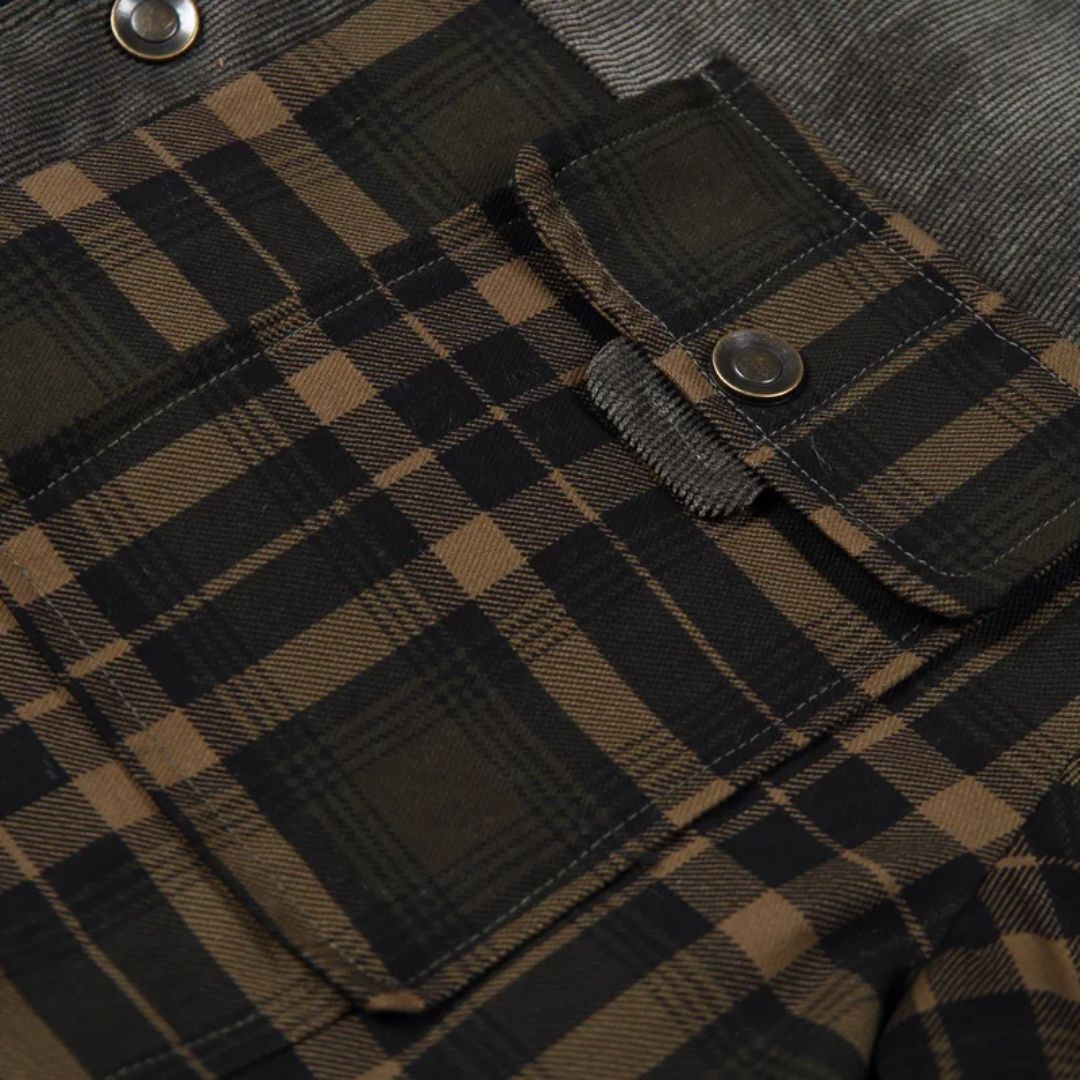 Trachtenhemd Herren - Grau Oktoberfest-Chaps Herrenmode