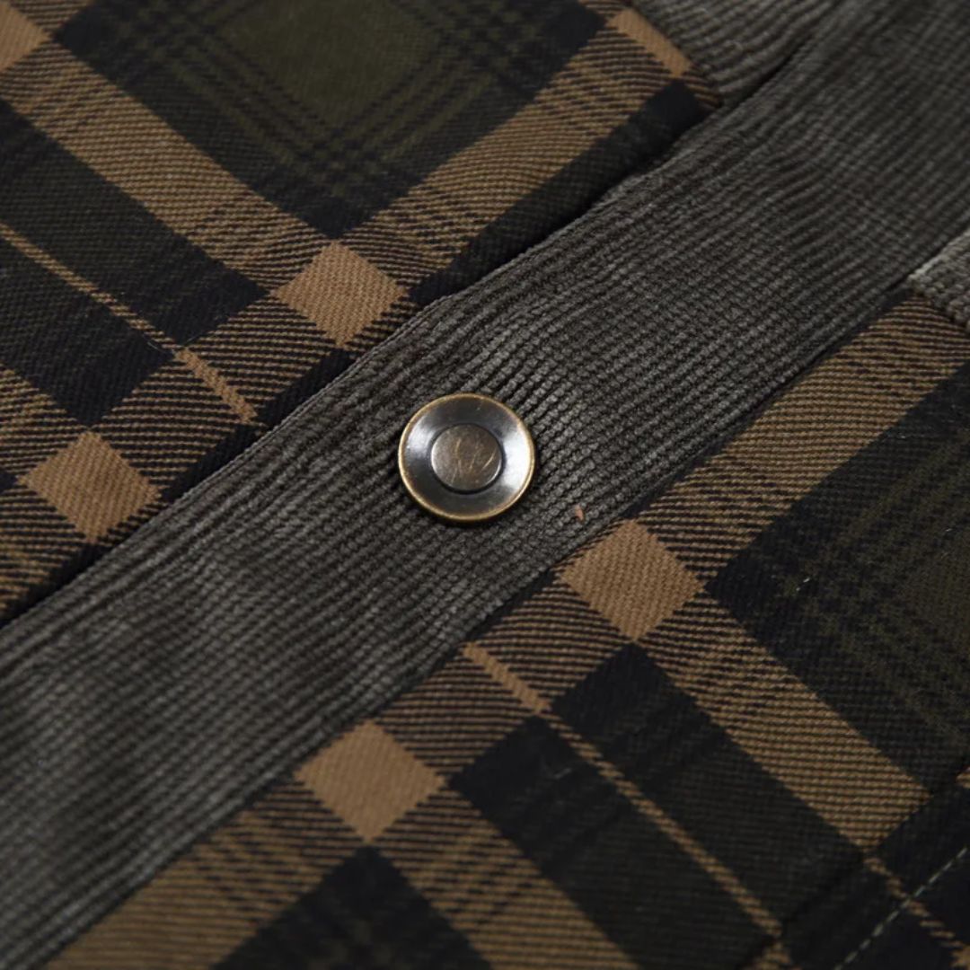 Trachtenhemd Herren - Grau Oktoberfest-Chaps Herrenmode