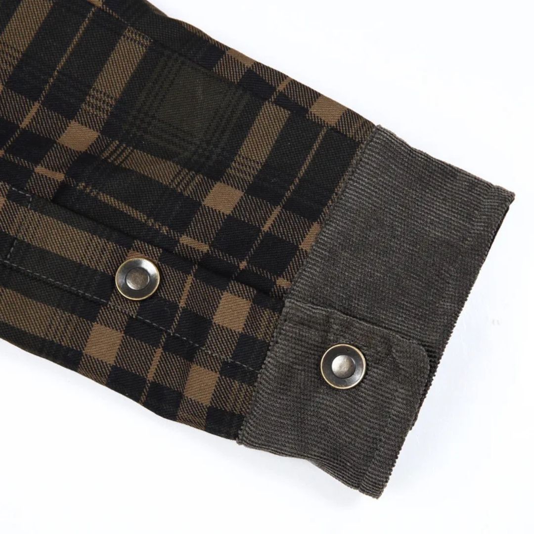Trachtenhemd Herren - Grau Oktoberfest-Chaps Herrenmode