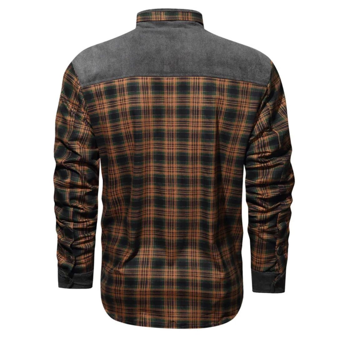 Trachtenhemd Herren - Grau Oktoberfest-Chaps Herrenmode