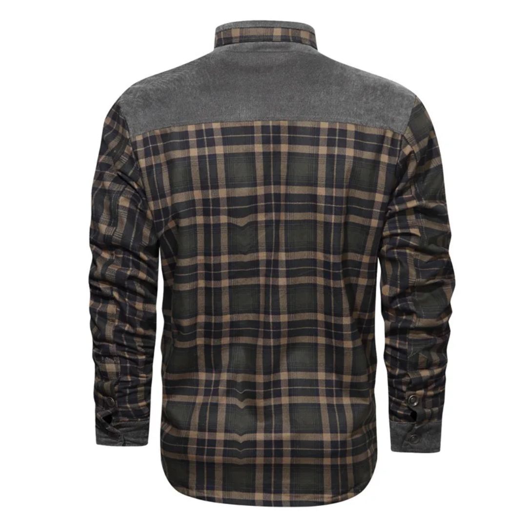 Trachtenhemd Herren - Grau Oktoberfest-Chaps Herrenmode