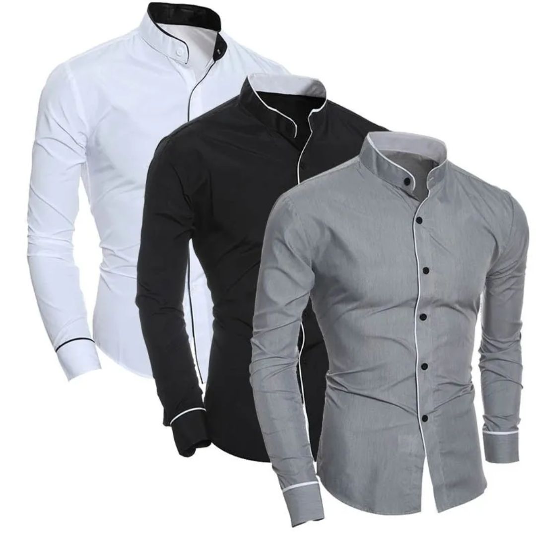 Trachtenhemd Herren - Weiß Oktoberfest-Chaps Herrenmode