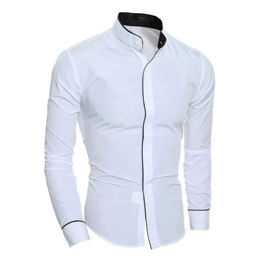 Trachtenhemd Herren - Weiß Oktoberfest-Weiß-M-Chaps Herrenmode