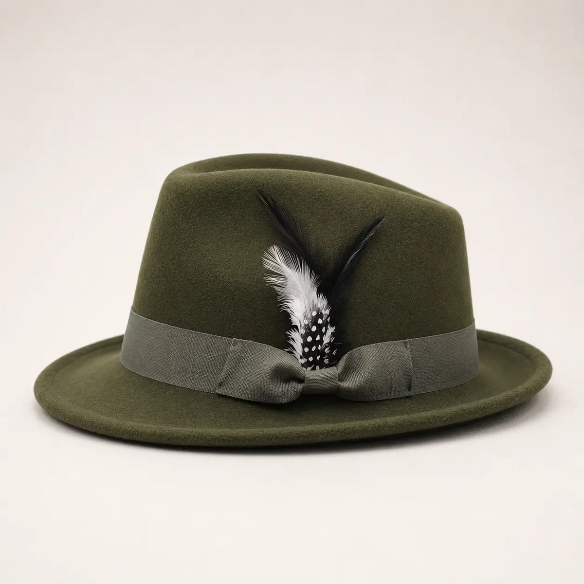 Trachtenhut - Herren Filz Traditionell Bayerisch Khaki Oktoberfest-Chaps Herrenmode