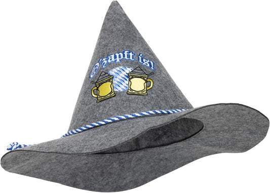 Trachtenhut - Herren Leder Filz Stickerei Oktoberfest-Wie abgebildet-Chaps Herrenmode