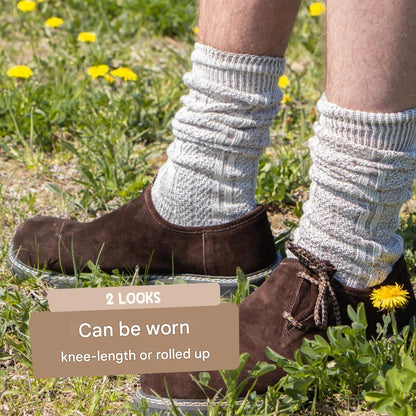 Trachtensocken Herren - Baumwolle Traditionell Grau Oktoberfest-Chaps Herrenmode