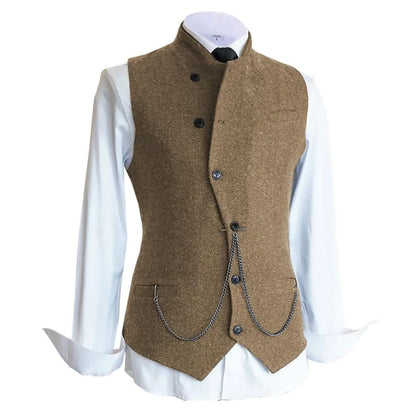 Trachtenweste Herren - Braun Oktoberfest-Braun-Chaps Herrenmode