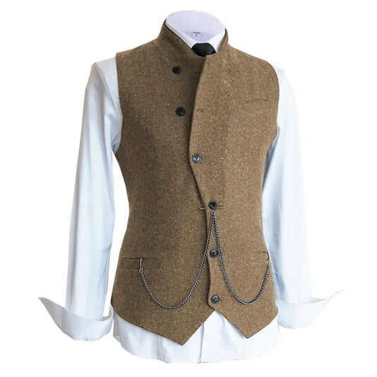 Trachtenweste Herren - Braun Oktoberfest-Braun-Chaps Herrenmode
