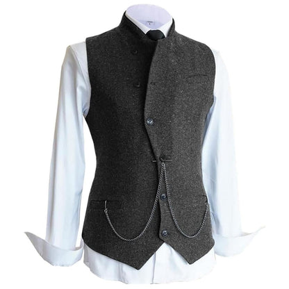 Trachtenweste Herren - Braun Oktoberfest-Schwarz-Chaps Herrenmode