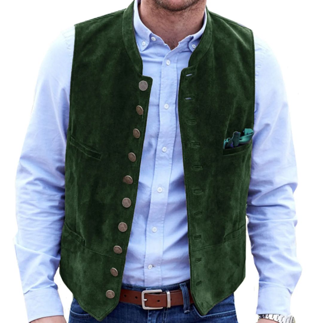 Trachtenweste Herren - Traditionell Braun Oktoberfest-Chaps Herrenmode