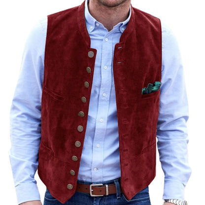 Trachtenweste Herren - Traditionell Braun Oktoberfest-Chaps Herrenmode
