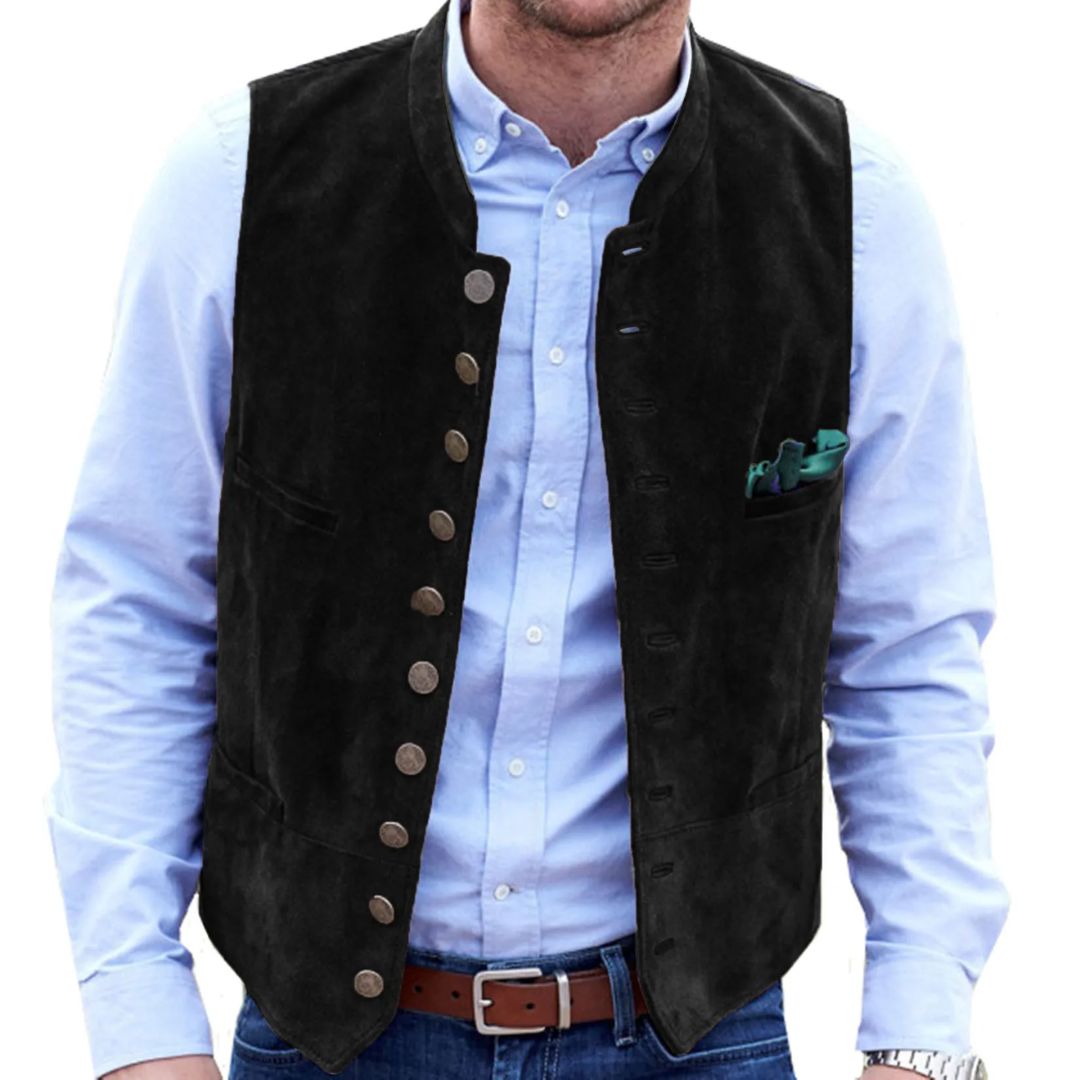 Trachtenweste Herren - Traditionell Braun Oktoberfest-Chaps Herrenmode