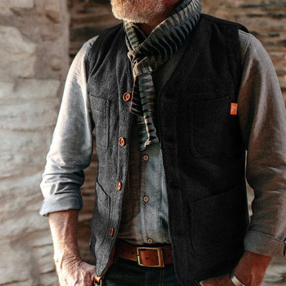Trachtenweste Herren - Traditionell Grau Oktoberfest-Chaps Herrenmode