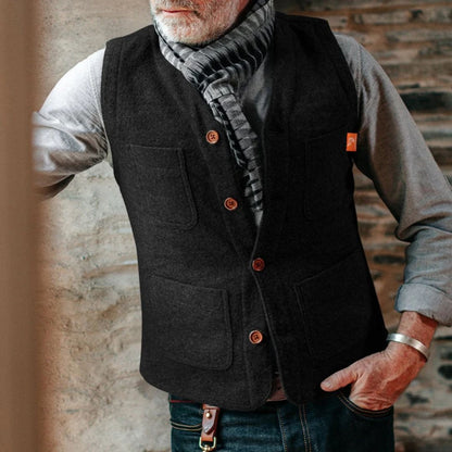 Trachtenweste Herren - Traditionell Grau Oktoberfest-Chaps Herrenmode