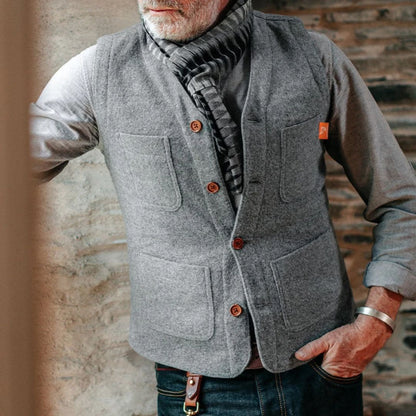 Trachtenweste Herren - Traditionell Grau Oktoberfest-Chaps Herrenmode