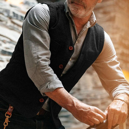 Trachtenweste Herren - Traditionell Grau Oktoberfest-Chaps Herrenmode