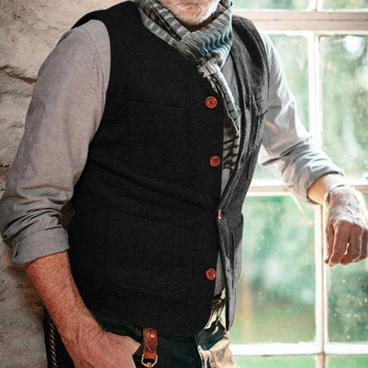 Trachtenweste Herren - Traditionell Grau Oktoberfest-Chaps Herrenmode