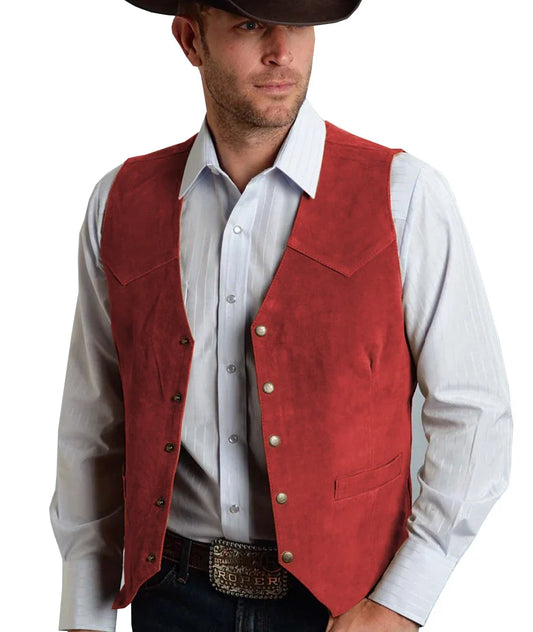 Trachtenweste Herren - Traditionell Rosa Oktoberfest-Chaps Herrenmode