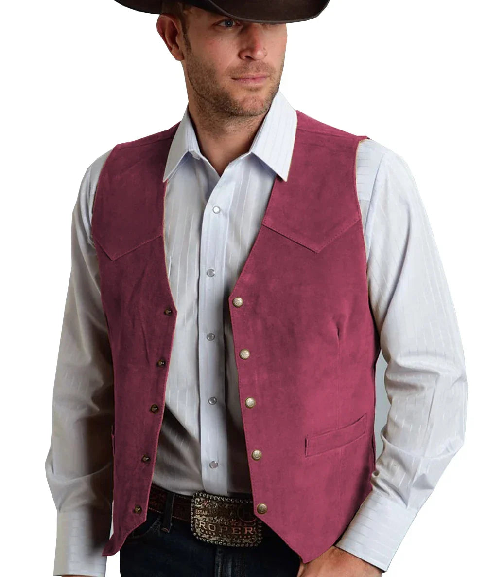 Trachtenweste Herren - Traditionell Rosa Oktoberfest-Rosa-XS-Chaps Herrenmode
