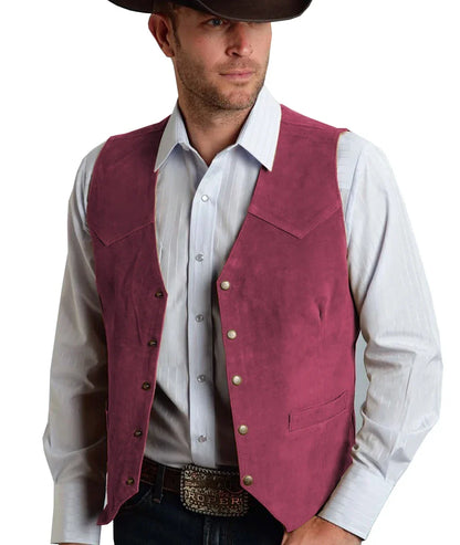 Trachtenweste Herren - Traditionell Rosa Oktoberfest-Rosa-XS-Chaps Herrenmode