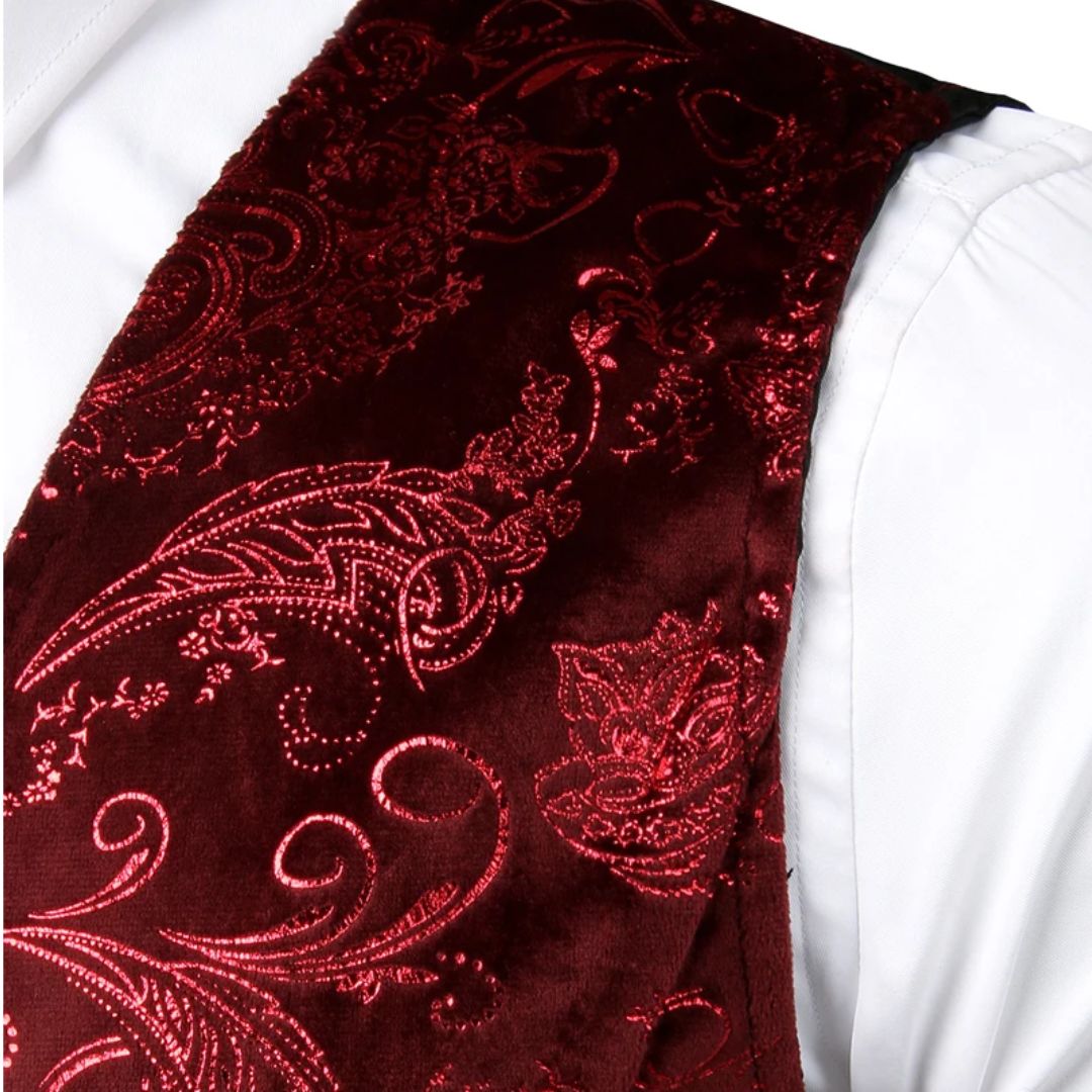 Trachtenweste Herren - Traditionell Rot Oktoberfest-Chaps Herrenmode