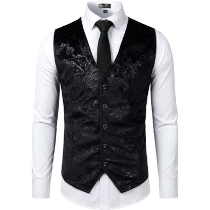 Trachtenweste Herren - Traditionell Rot Oktoberfest-Schwarz-S-Chaps Herrenmode