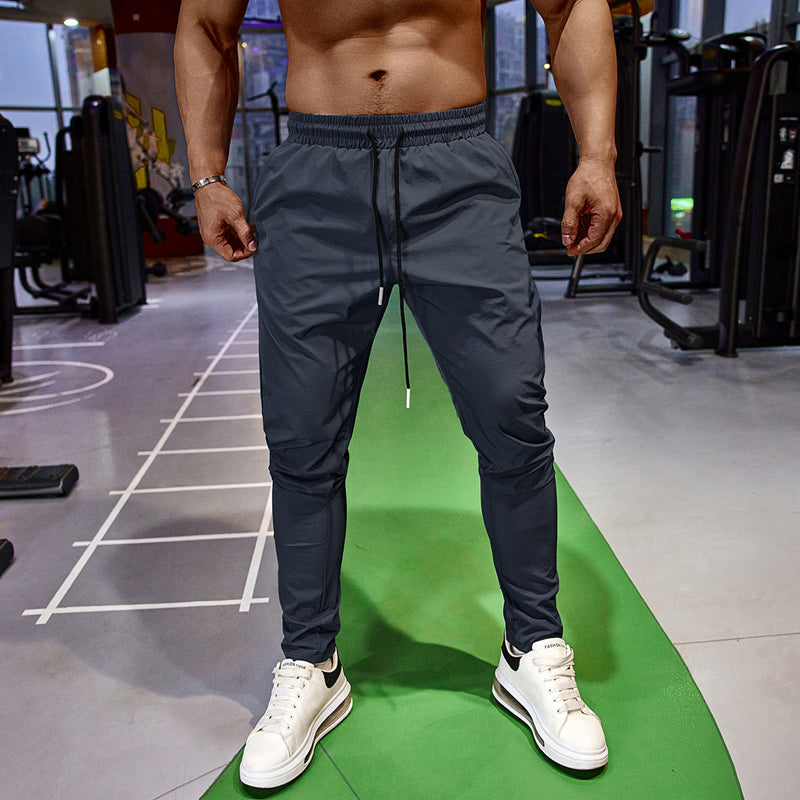 Trainingshose – Trainingshose für Männer mit elastischem Bund-Grau-S-Chaps Herrenmode
