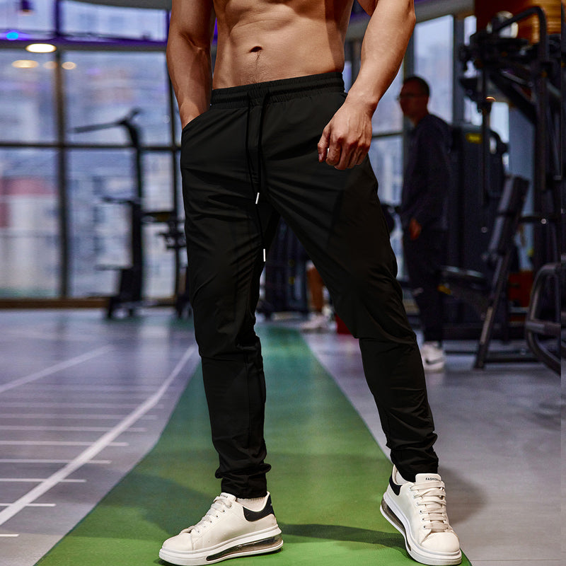 Trainingshose – Trainingshose für Männer mit elastischem Bund-Schwarz-S-Chaps Herrenmode