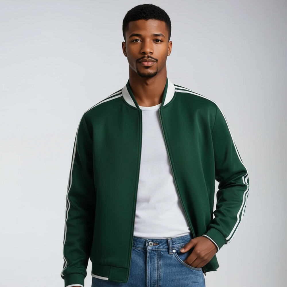 Trainingsjacke - Zip-Up - Gestreift - Sportjacke - Herrenbekleidung-Chaps Herrenmode