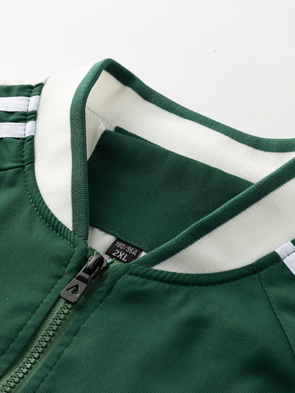 Trainingsjacke - Zip-Up - Gestreift - Sportjacke - Herrenbekleidung-Chaps Herrenmode