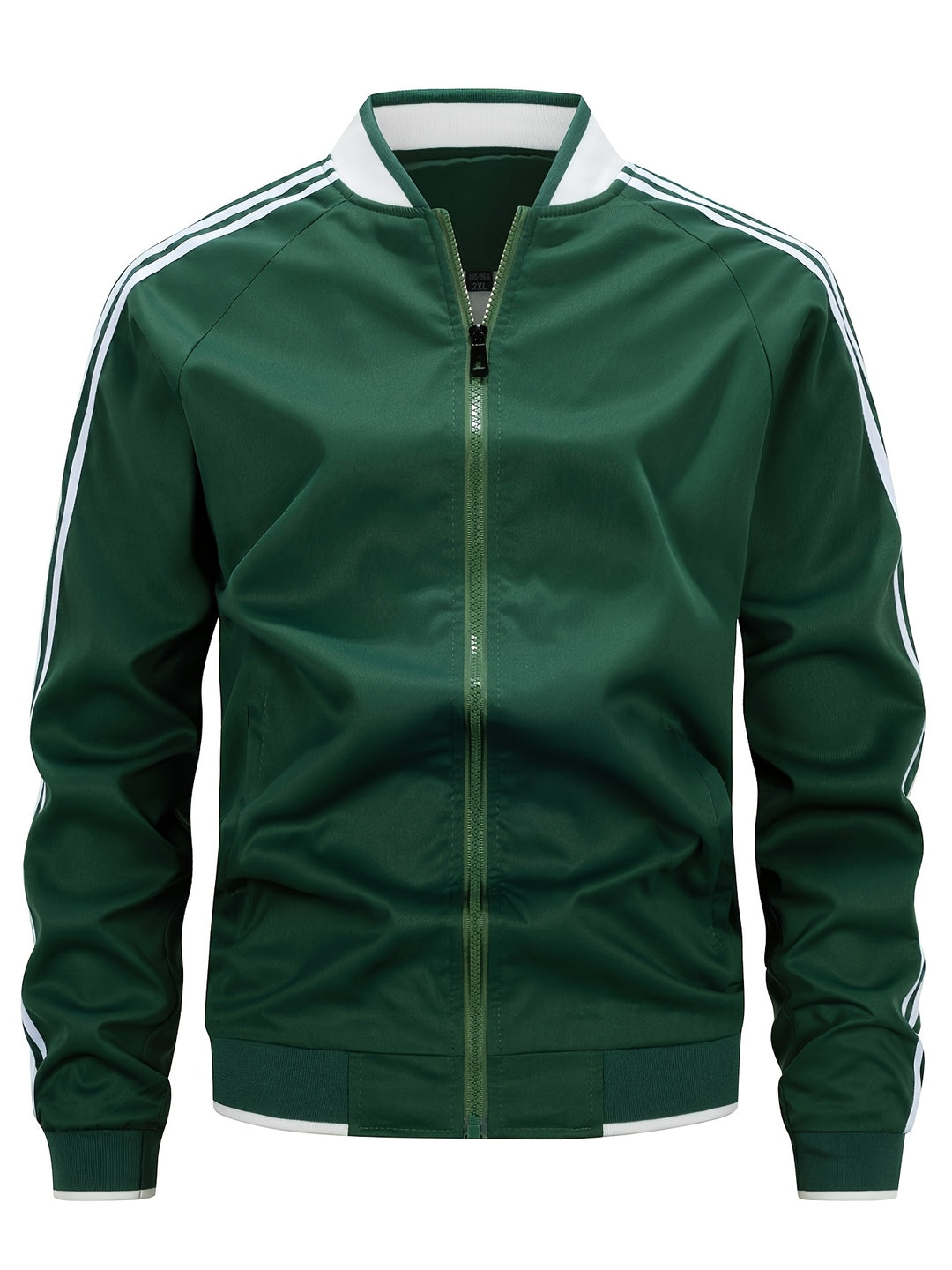 Trainingsjacke - Zip-Up - Gestreift - Sportjacke - Herrenbekleidung-Grün-XS-Chaps Herrenmode