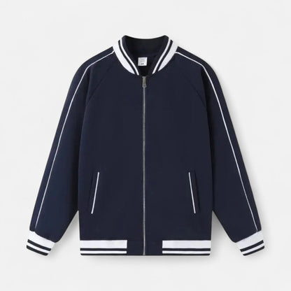 Varsity-Jacke – Leichte Baseballjacke mit Reißverschluss für Männer-Marineblau-S-Chaps Herrenmode