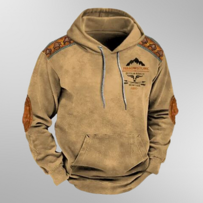 Vintage Hoodie - Kuscheliger Känguru-Pullover-Hoodie für Männer-Braun-XS-Chaps Herrenmode