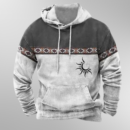 Vintage Hoodie - Kuscheliger Känguru-Pullover-Hoodie für Männer-Grau-XS-Chaps Herrenmode