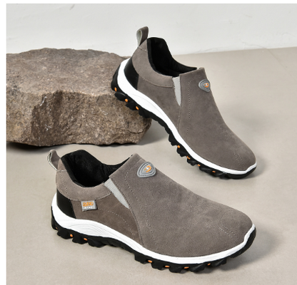 Walking-Schuhe – Herren-Freizeitschuhe für den Alltag zum Hineinschlüpfen-Grau-38-Chaps Herrenmode