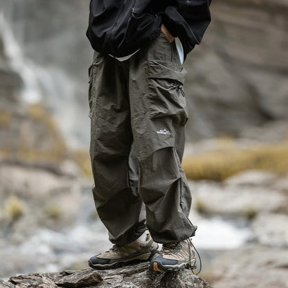 Wasserdichte Hose - Lose Passform - Baggy - Cargohose - Herrenhosen-Armeegrün-M-Chaps Herrenmode