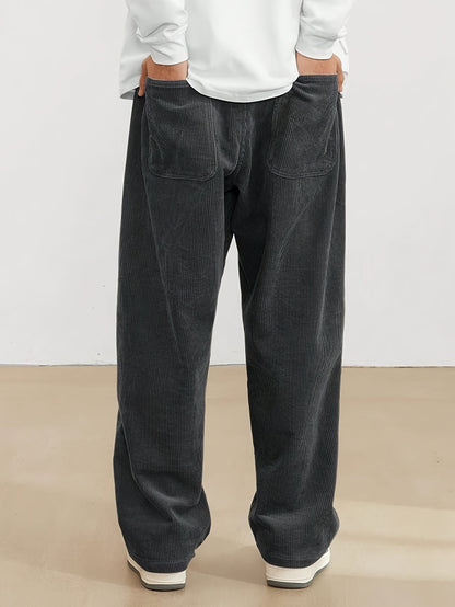 Weite Hosen – gerippt – lockere Passform – Cordhosen – Herrenhosen-Chaps Herrenmode