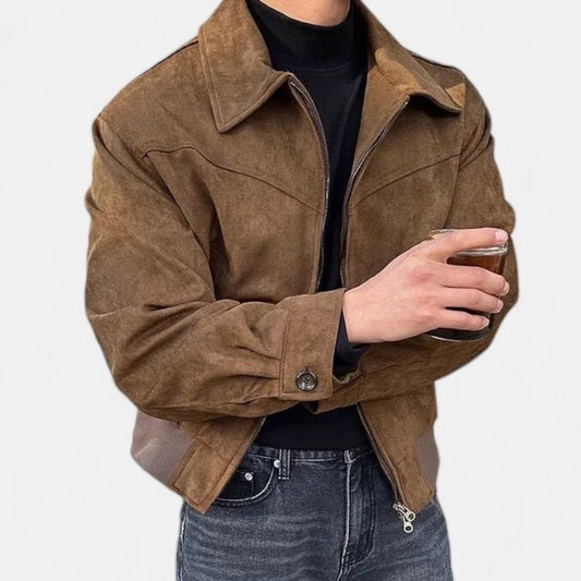 Wildlederjacke - Vintage - Zip-Up - Herbstjacke - Herrenjacke-Chaps Herrenmode