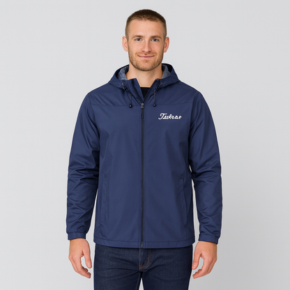 Windbreaker Jacke – Wasserdichte Outdoor-Jacke mit Reißverschluss für Männer-Dunkelblau-S-Chaps Herrenmode