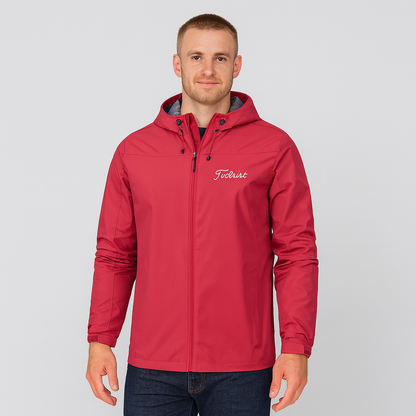 Windbreaker Jacke – Wasserdichte Outdoor-Jacke mit Reißverschluss für Männer-Rot-S-Chaps Herrenmode