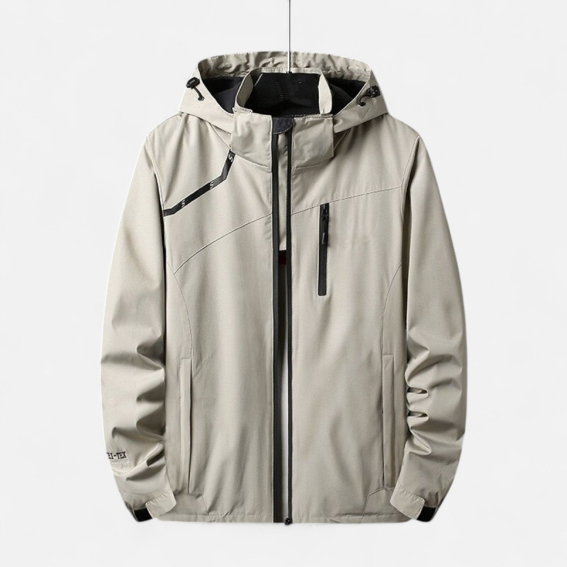 Windjacke | Kapuze | Wasserdicht | Outdoorjacke | Herrenjacke-Beige-M-Chaps Herrenmode