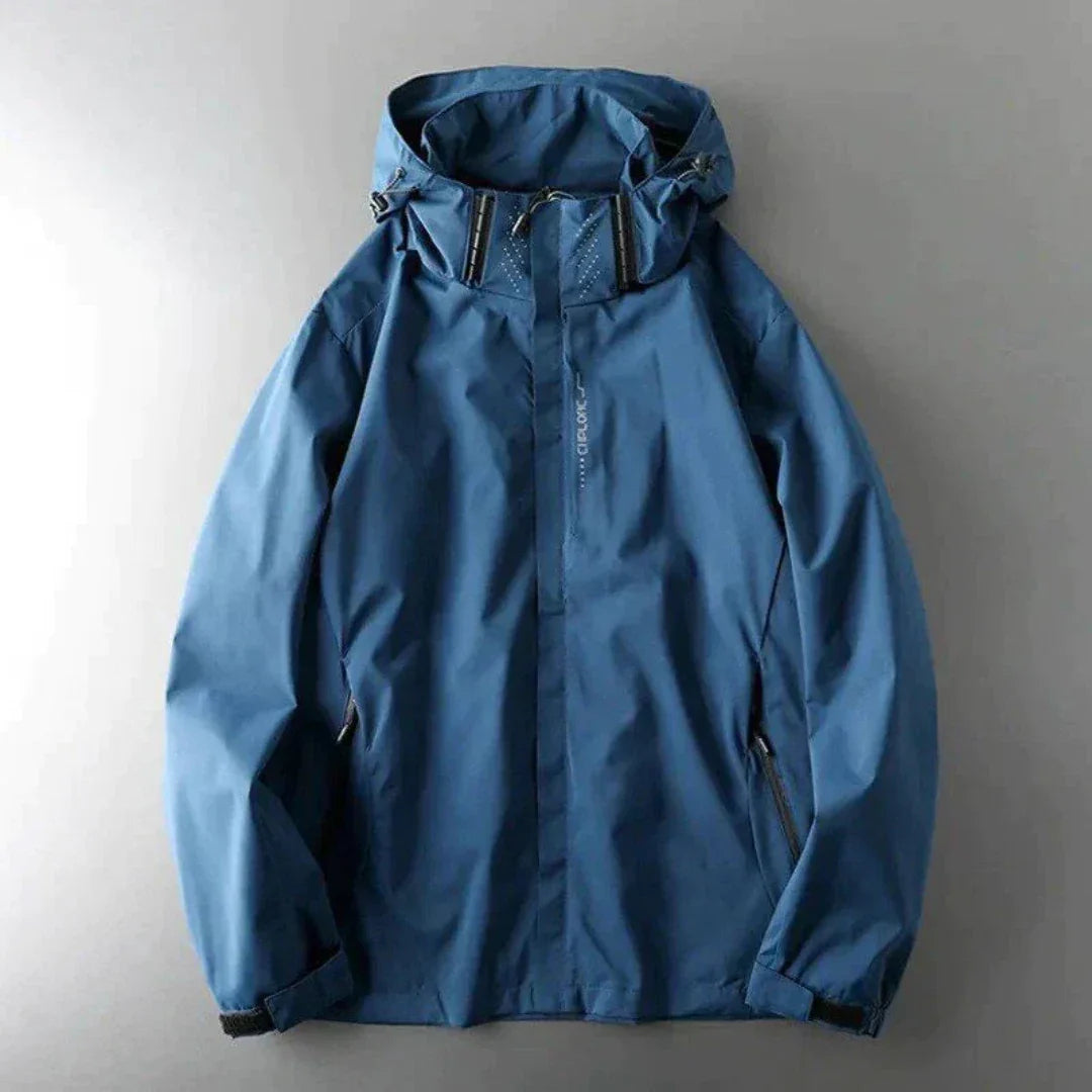 Windjacke | Kapuze | Wasserdicht | Outdoorjacke | Herrenjacke-Blau-M-Chaps Herrenmode