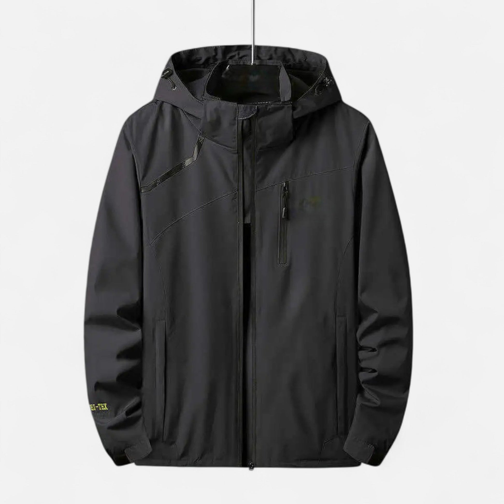 Windjacke | Kapuze | Wasserdicht | Outdoorjacke | Herrenjacke-Schwarz-M-Chaps Herrenmode