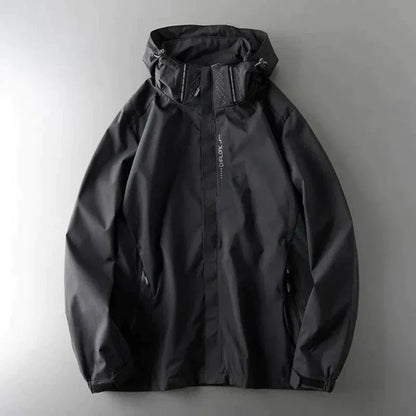 Windjacke | Kapuze | Wasserdicht | Outdoorjacke | Herrenjacke-Schwarz-M-Chaps Herrenmode