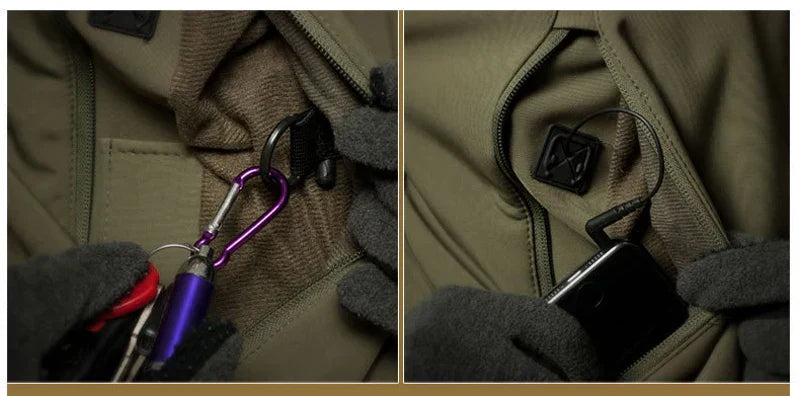 Windjacke | Mit Kapuze | Taktisch | Outdoor-Jacke | Wasserdichte Regenjacke für Männer-Chaps Herrenmode